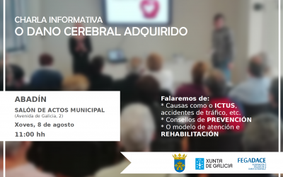 O Concello de Abadín e a Federación Galega de Dano Cerebral (FEGADACE) organiza unha charla-informativa
