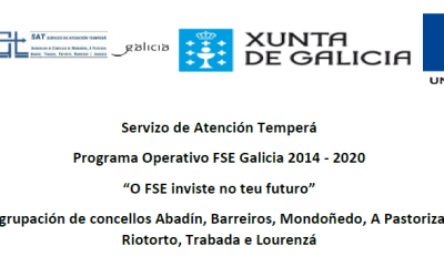 Servizo de Atención Temperá Programa Operativo FSE Galicia 2014 – 2020 “O FSE inviste no teu futuro”